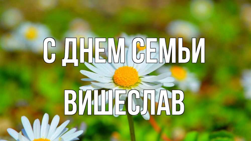 Открытка на каждый день з підписом, Вишеслав С днем семьи с днем семьи Прикольна листівка з побажанням онлайн скачати безкоштовно 