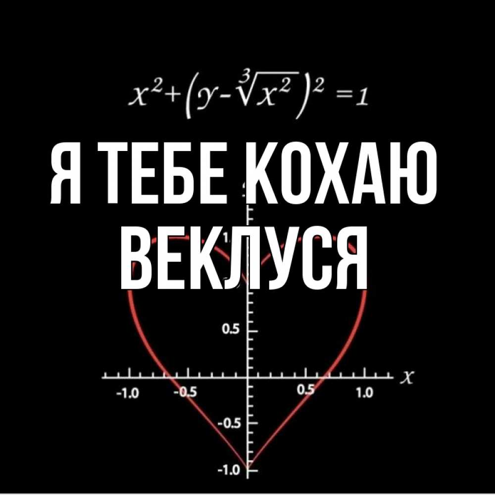 Открытка на каждый день з підписом, Веклуся Я тебе кохаю сердечная формула Прикольна листівка з побажанням онлайн скачати безкоштовно 