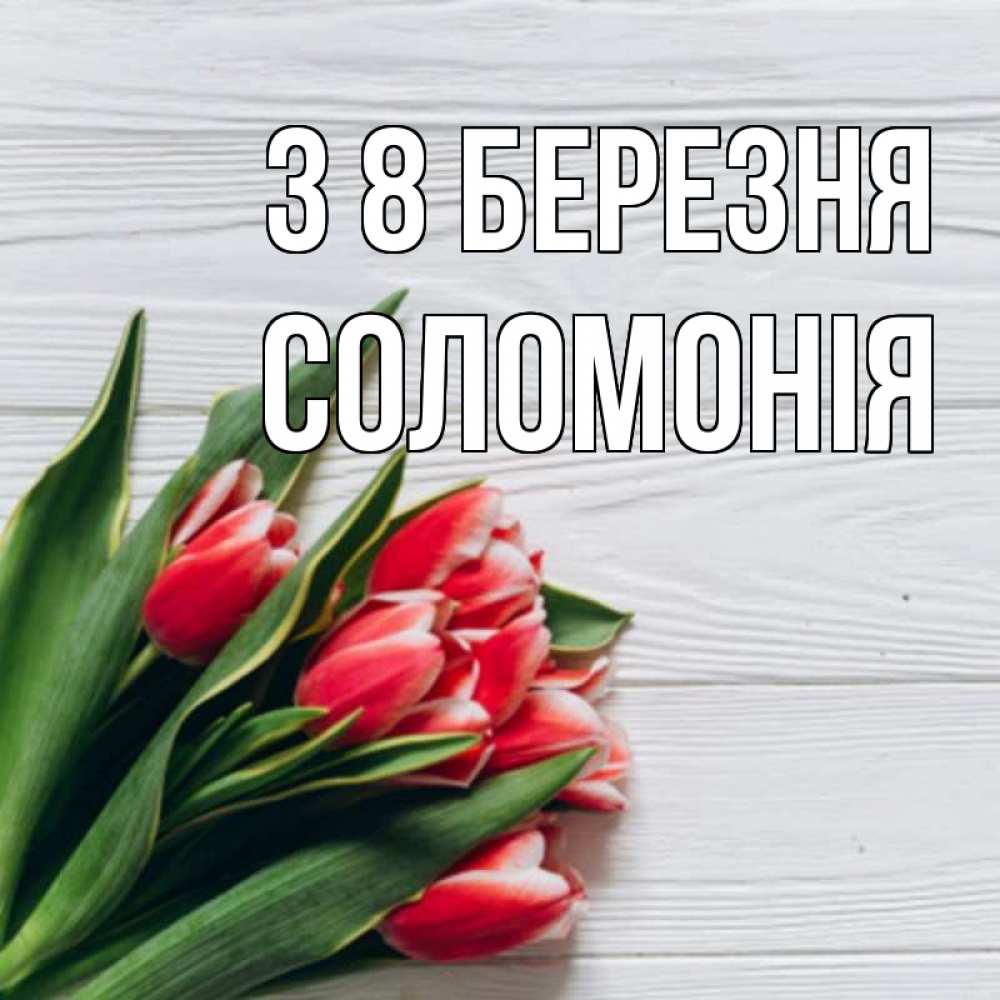 Открытка на каждый день з підписом, Соломонія З 8 БЕРЕЗНЯ весна 2 Прикольна листівка з побажанням онлайн скачати безкоштовно 
