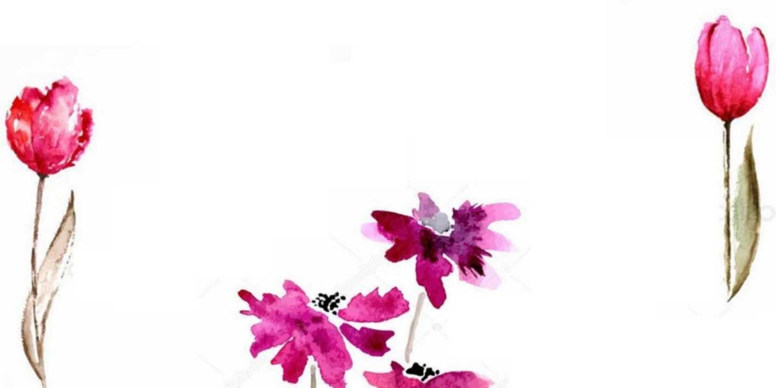 Открытка открытки красками нарисованные с цветами красные цветы нарисованные акварелью З Днем народження 