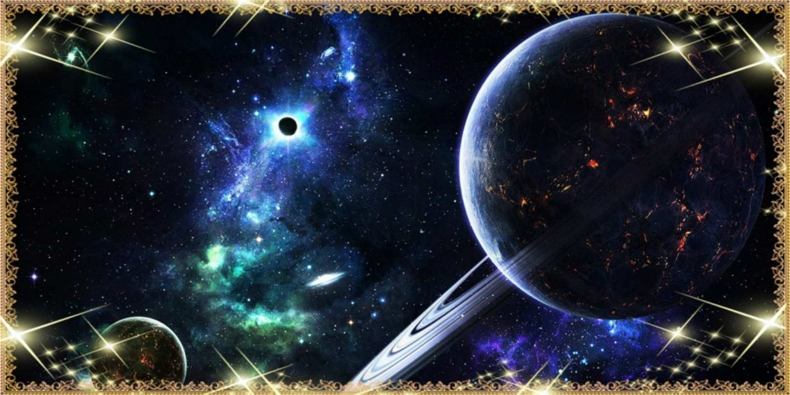 Открытка спокойно ночи планета с кольцами сладких снов и спокойной ночи На добраніч 