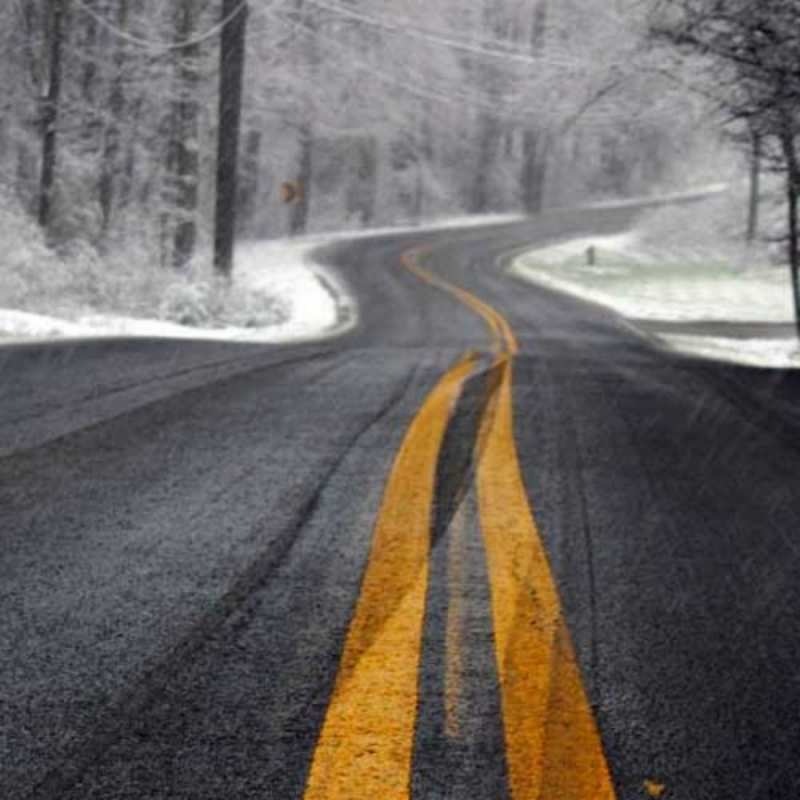 Открытка американская дорога в лесу хорошего вам путешествия Щасливої ​​дороги 