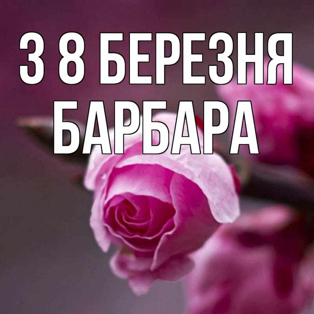 Открытка на каждый день з підписом, Барбара З 8 БЕРЕЗНЯ весна Прикольна листівка з побажанням онлайн скачати безкоштовно 