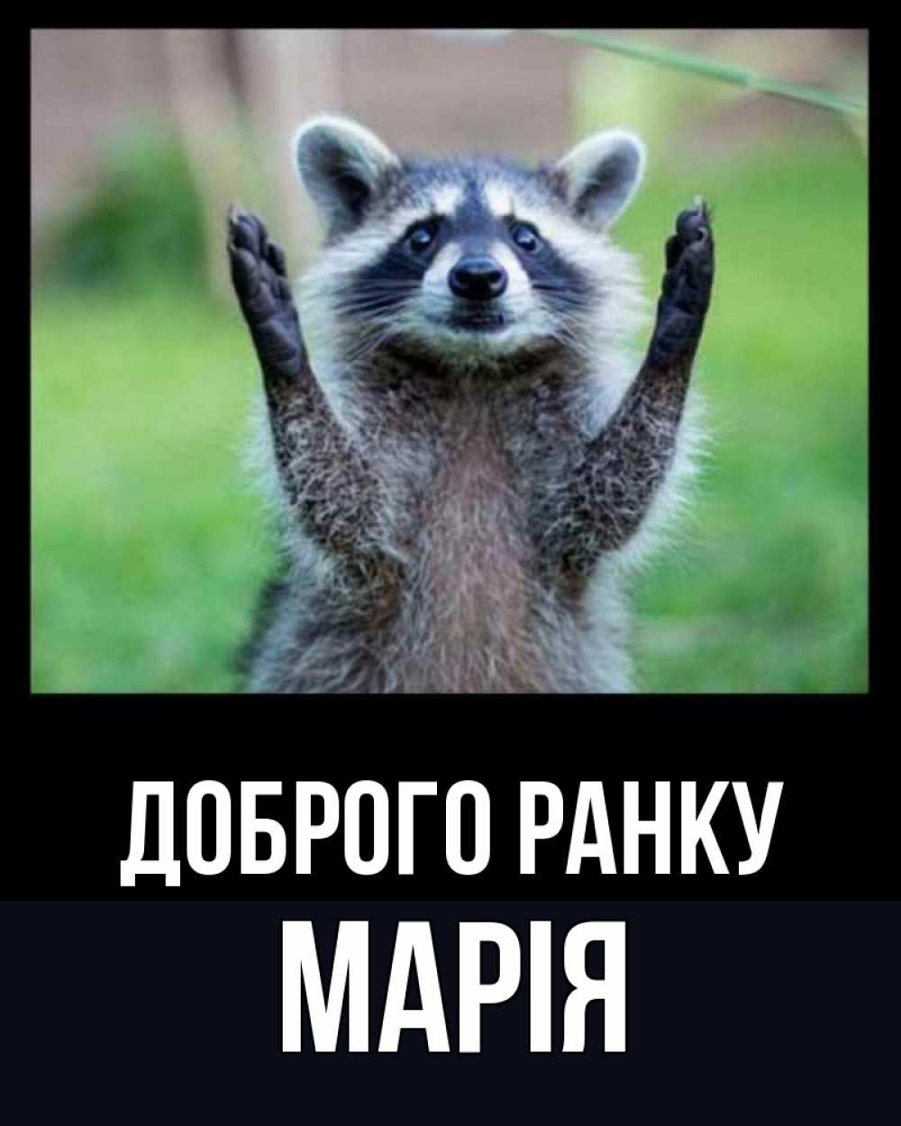 Открытка на каждый день з підписом, Марія Доброго ранку хорошее настроение утречком Прикольна листівка з побажанням онлайн скачати безкоштовно 