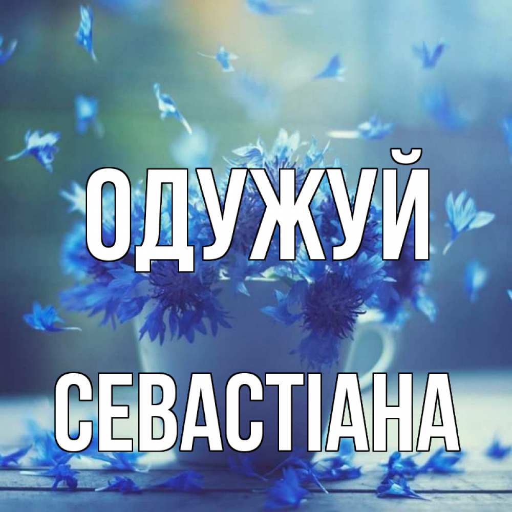 Открытка на каждый день з підписом, Севастіана Одужуй кружка с зельем и цветами Прикольна листівка з побажанням онлайн скачати безкоштовно 