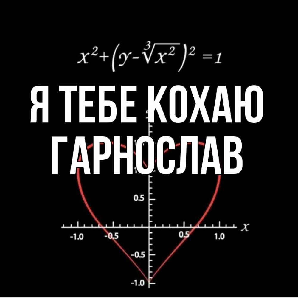 Открытка на каждый день з підписом, Гарнослав Я тебе кохаю сердечная формула Прикольна листівка з побажанням онлайн скачати безкоштовно 