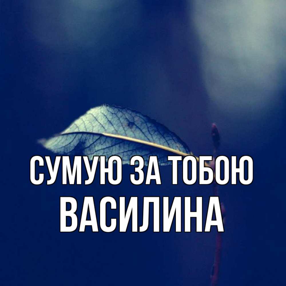 Открытка на каждый день з підписом, Василина Сумую за тобою одна ветка 1 Прикольна листівка з побажанням онлайн скачати безкоштовно 