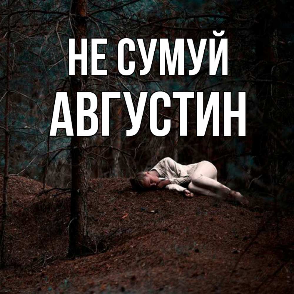 Открытка на каждый день з підписом, Августин Не сумуй лес Прикольна листівка з побажанням онлайн скачати безкоштовно 