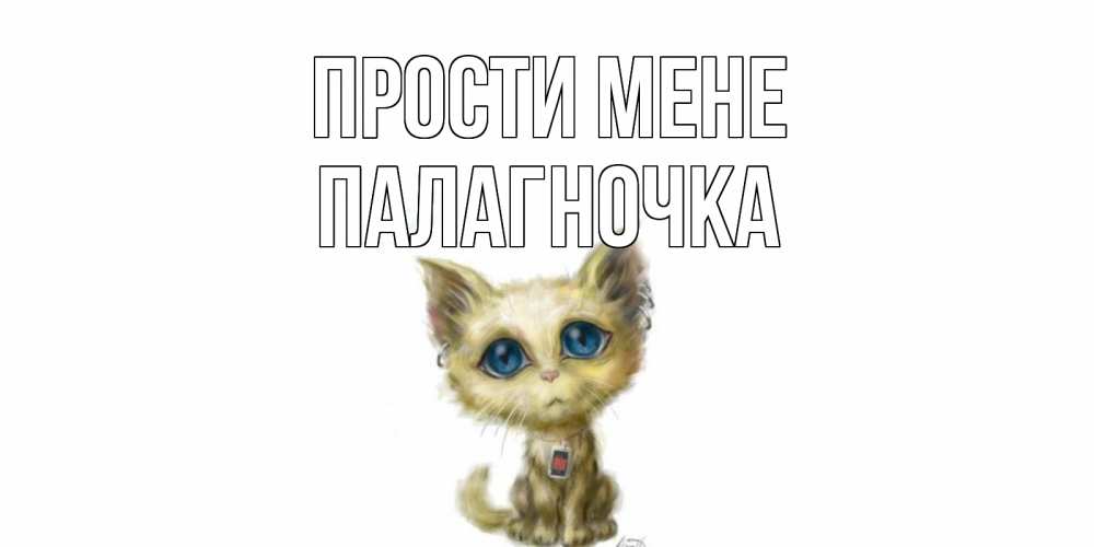 Открытка на каждый день з підписом, Палагночка Прости мене прости меня открытка с котиком Прикольна листівка з побажанням онлайн скачати безкоштовно 