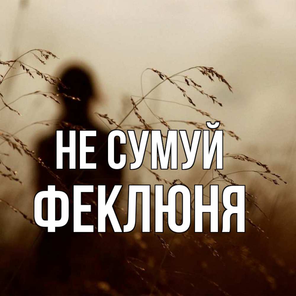 Открытка на каждый день з підписом, Феклюня Не сумуй грусть Прикольна листівка з побажанням онлайн скачати безкоштовно 