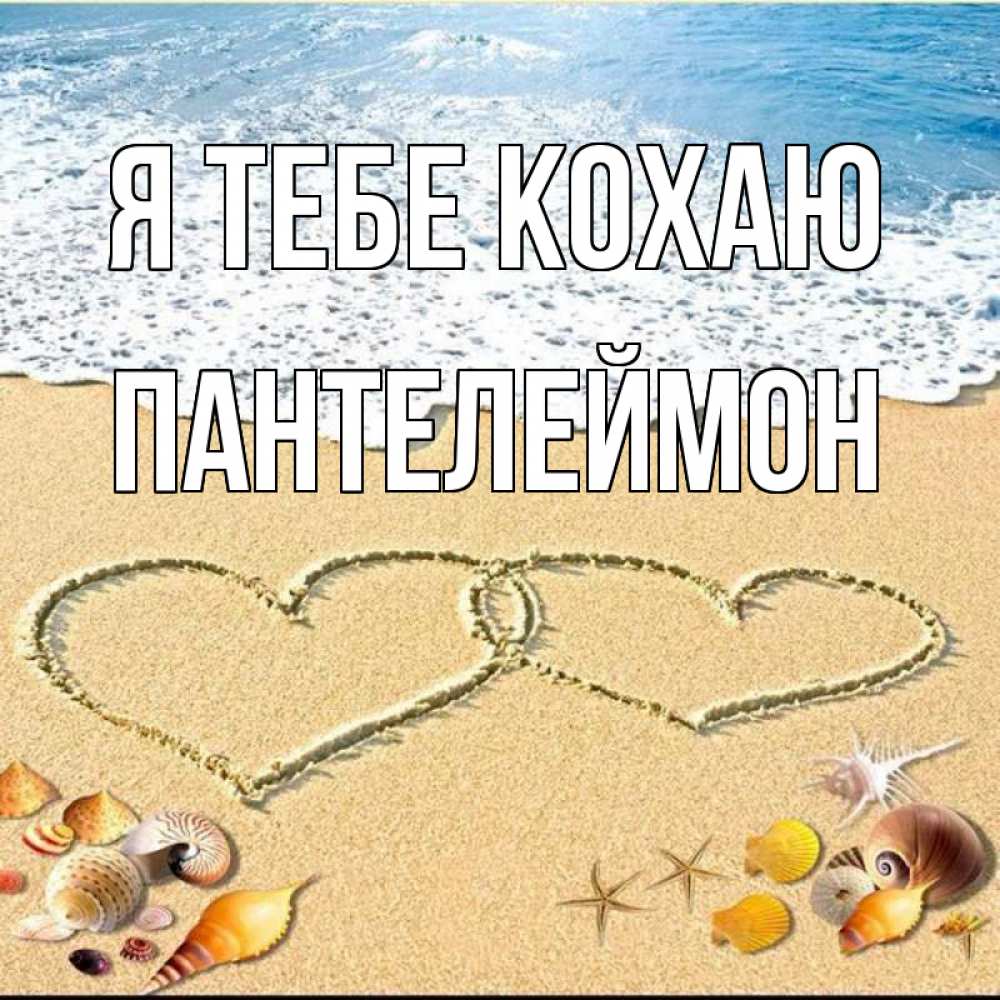 Открытка на каждый день з підписом, Пантелеймон Я тебе кохаю ракушки Прикольна листівка з побажанням онлайн скачати безкоштовно 