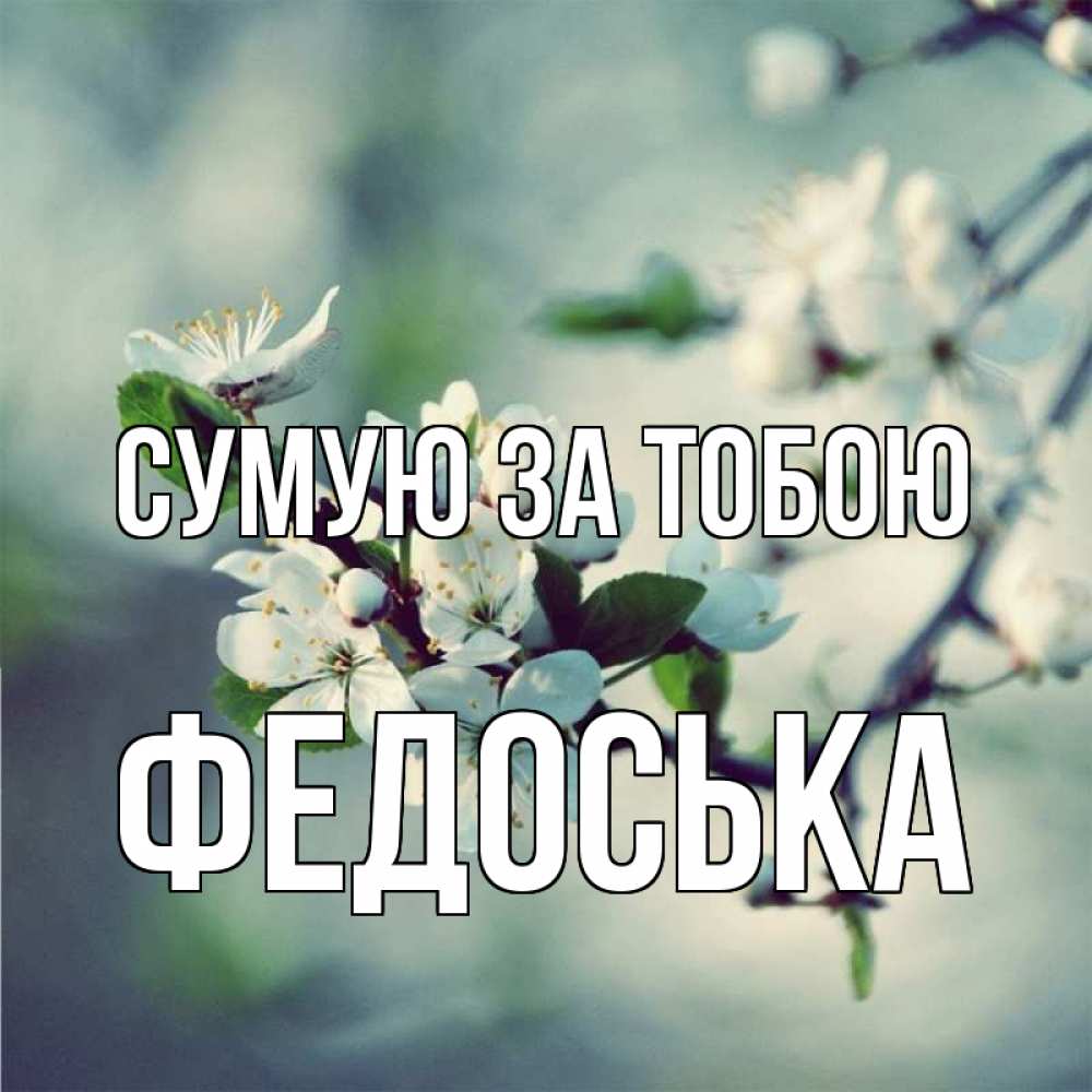 Открытка на каждый день з підписом, Федоська Сумую за тобою весна Прикольна листівка з побажанням онлайн скачати безкоштовно 