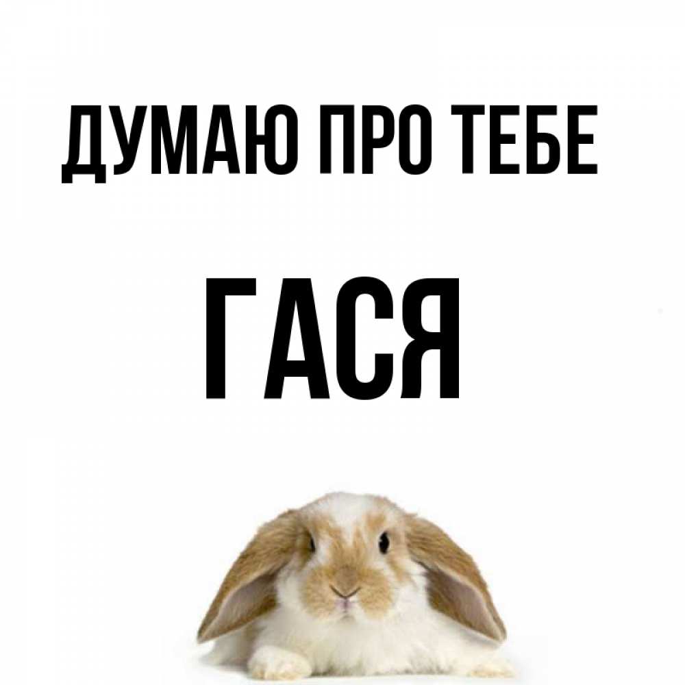Открытка на каждый день з підписом, Гася Думаю про тебе подписать своими руками онлайн Прикольна листівка з побажанням онлайн скачати безкоштовно 
