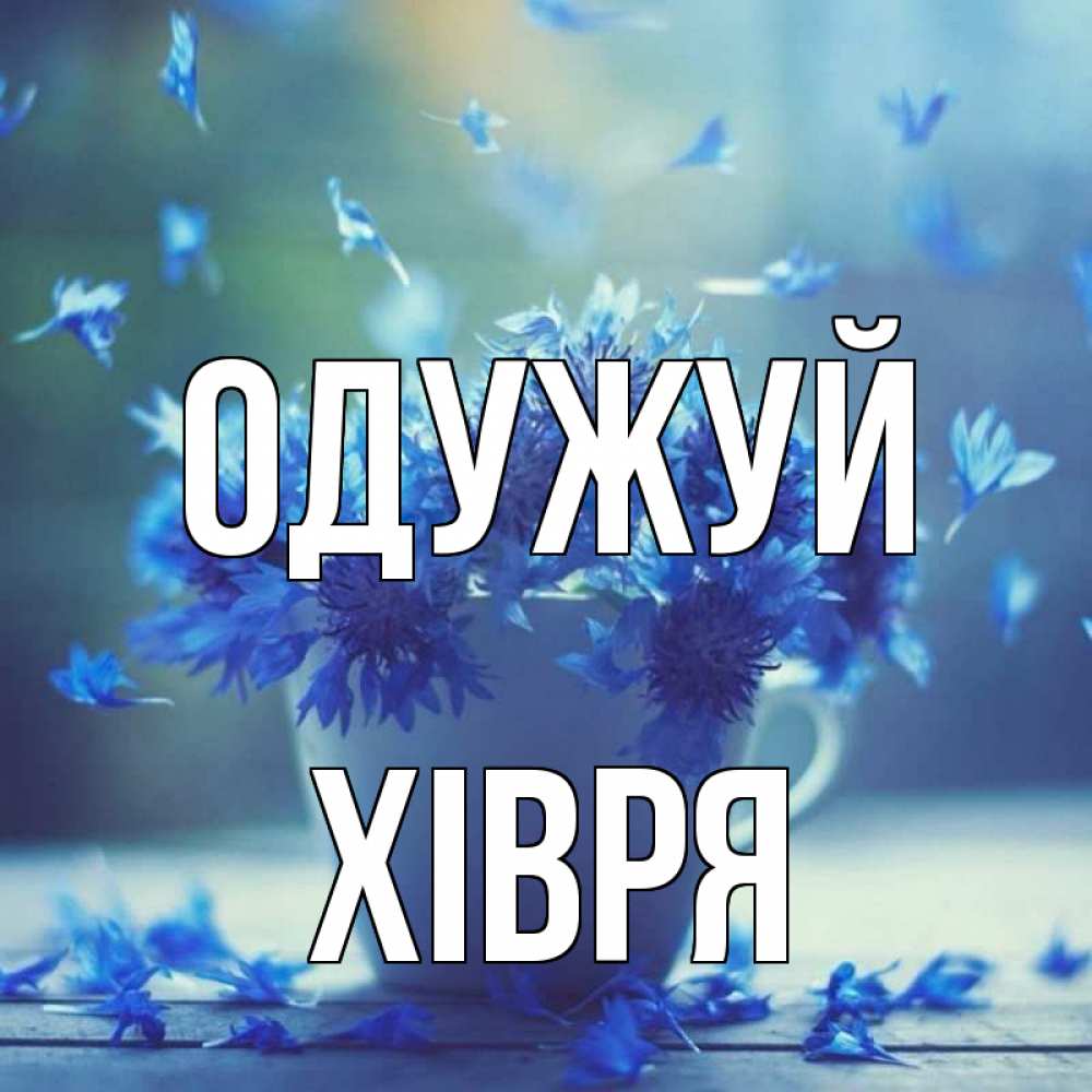 Открытка на каждый день з підписом, Хівря Одужуй кружка с зельем и цветами Прикольна листівка з побажанням онлайн скачати безкоштовно 