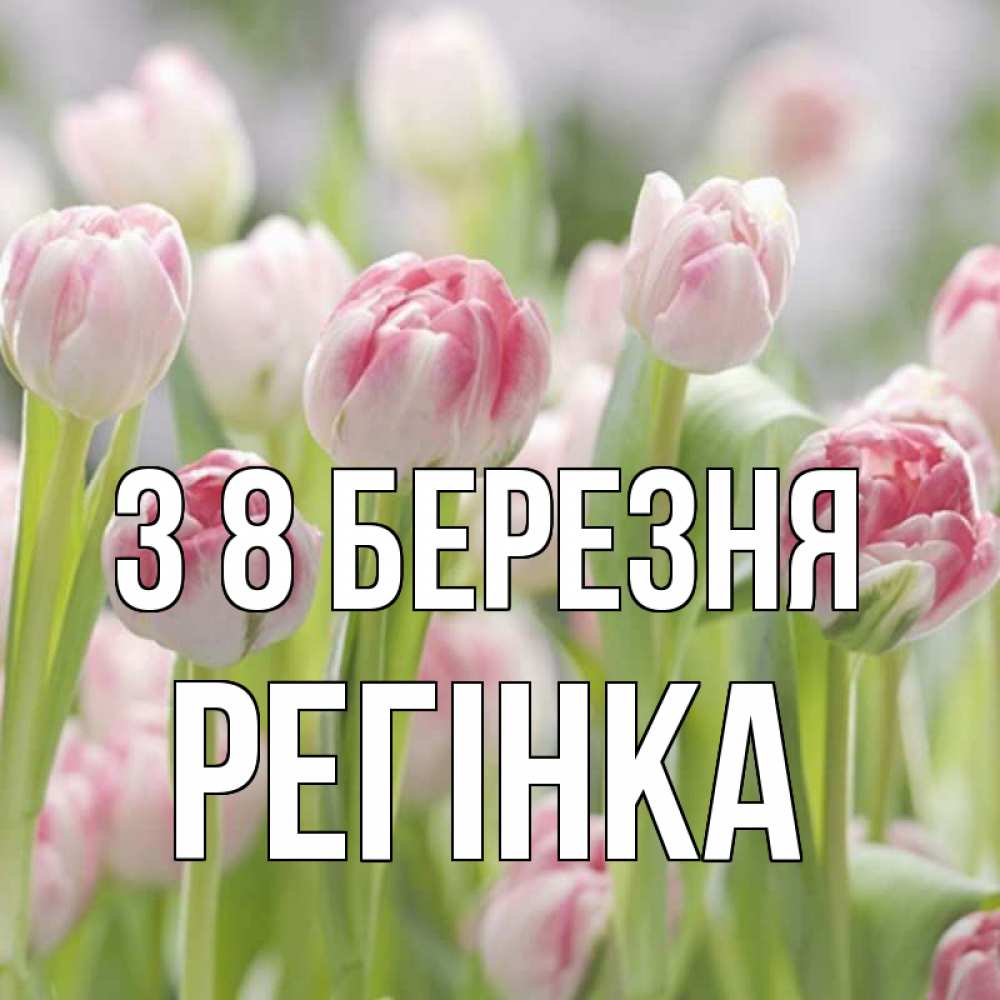 Открытка на каждый день з підписом, Регінка З 8 БЕРЕЗНЯ цветы Прикольна листівка з побажанням онлайн скачати безкоштовно 