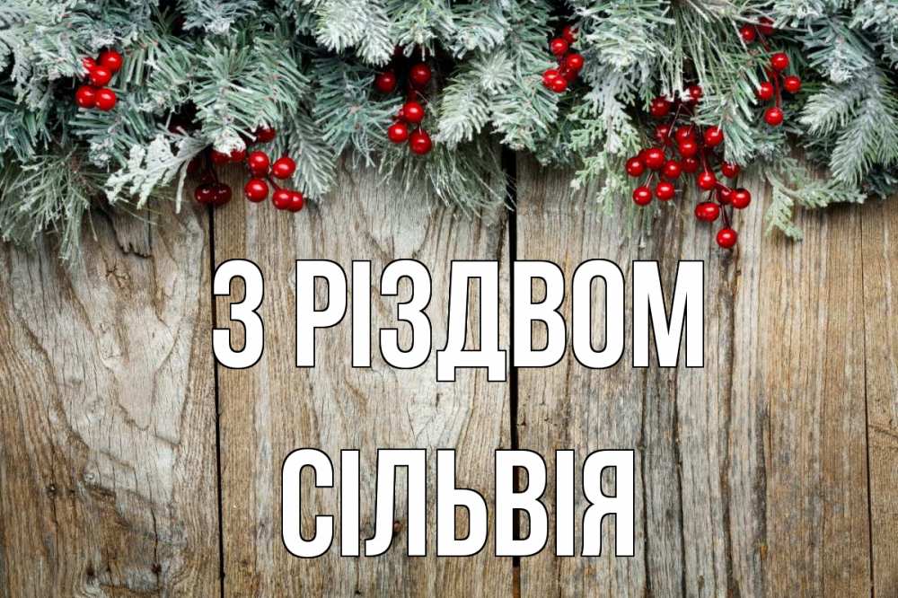 Открытка на каждый день з підписом, Сільвія З Різдвом с рождеством Прикольна листівка з побажанням онлайн скачати безкоштовно 