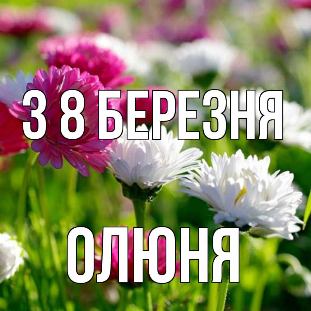 Открытка на каждый день з підписом, Олюня З 8 БЕРЕЗНЯ международный женский день 1 Прикольна листівка з побажанням онлайн скачати безкоштовно 