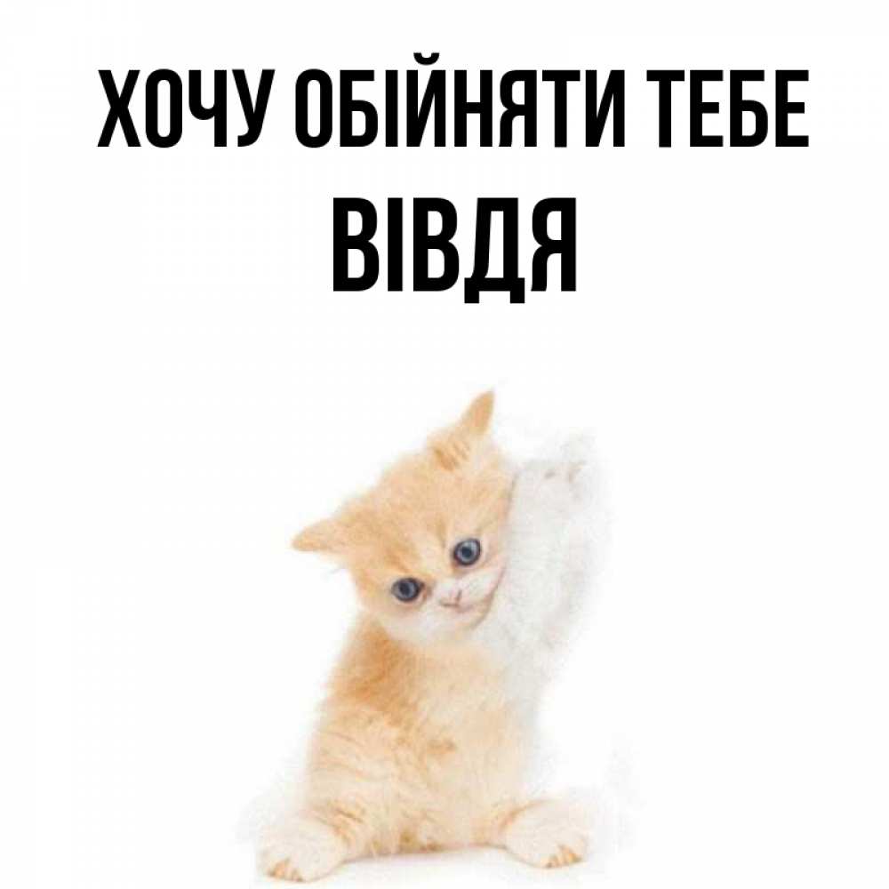Открытка на каждый день з підписом, Вівдя Хочу обійняти тебе я хочу очень скорее обнимаешек Прикольна листівка з побажанням онлайн скачати безкоштовно 