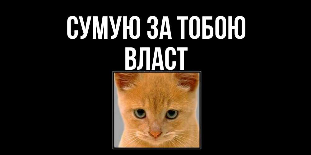 Открытка на каждый день з підписом, Власт Сумую за тобою открытки рыжий котенок скучает по тебе Прикольна листівка з побажанням онлайн скачати безкоштовно 
