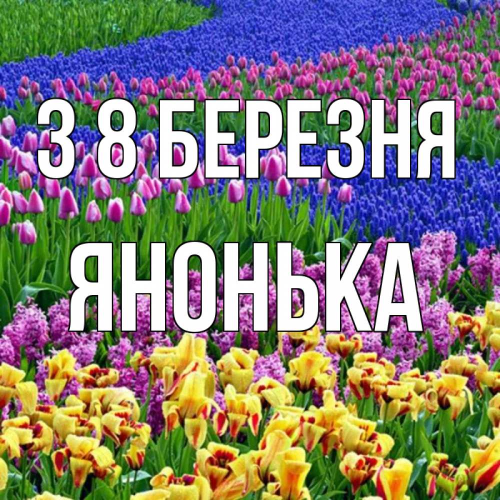 Открытка на каждый день з підписом, Янонька З 8 БЕРЕЗНЯ цветы Прикольна листівка з побажанням онлайн скачати безкоштовно 