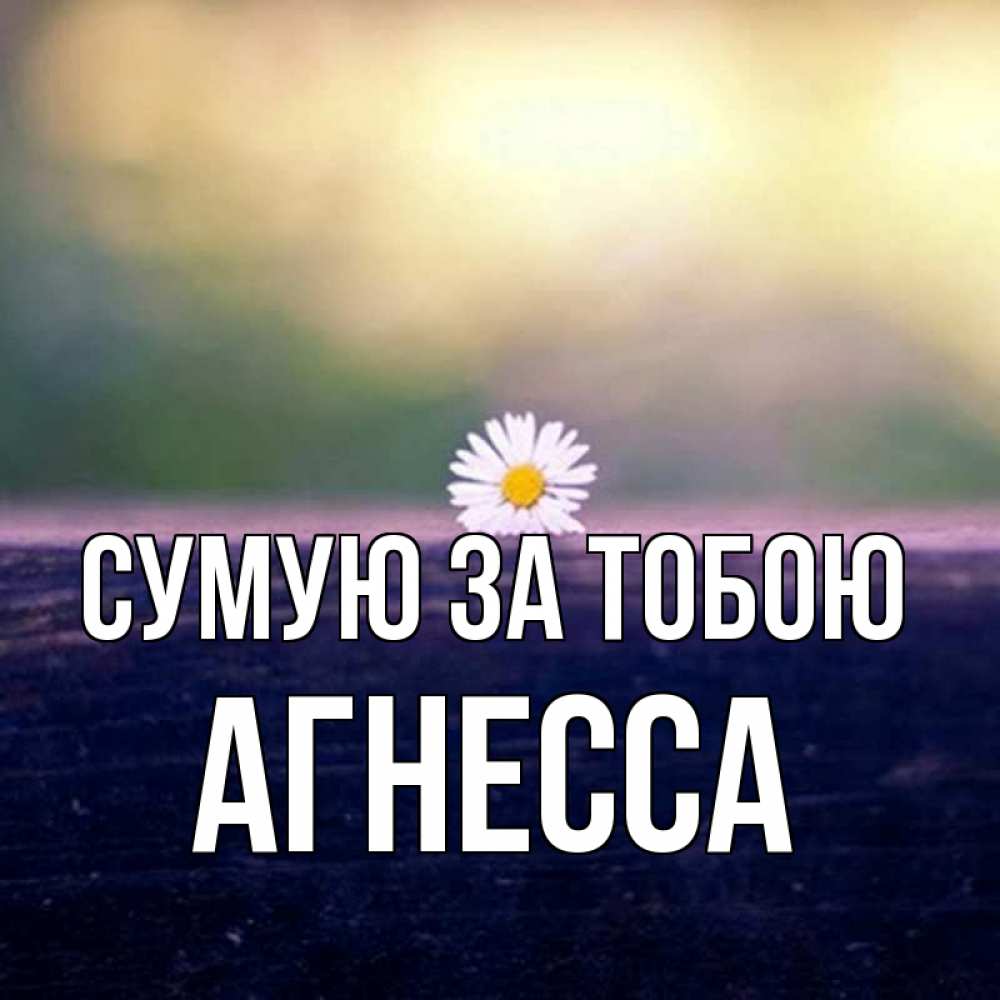 Открытка на каждый день з підписом, Агнесса Сумую за тобою приходи в гости Прикольна листівка з побажанням онлайн скачати безкоштовно 