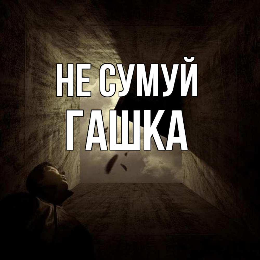 Открытка на каждый день з підписом, Гашка Не сумуй жуть Прикольна листівка з побажанням онлайн скачати безкоштовно 
