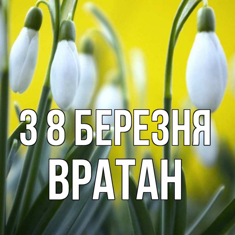 Открытка на каждый день з підписом, Вратан З 8 БЕРЕЗНЯ весенние цветы Прикольна листівка з побажанням онлайн скачати безкоштовно 