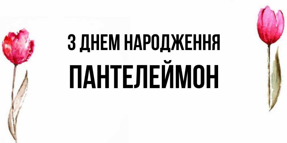 Открытка на каждый день з підписом, Пантелеймон З Днем народження открытки акварелью с цветами Прикольна листівка з побажанням онлайн скачати безкоштовно 