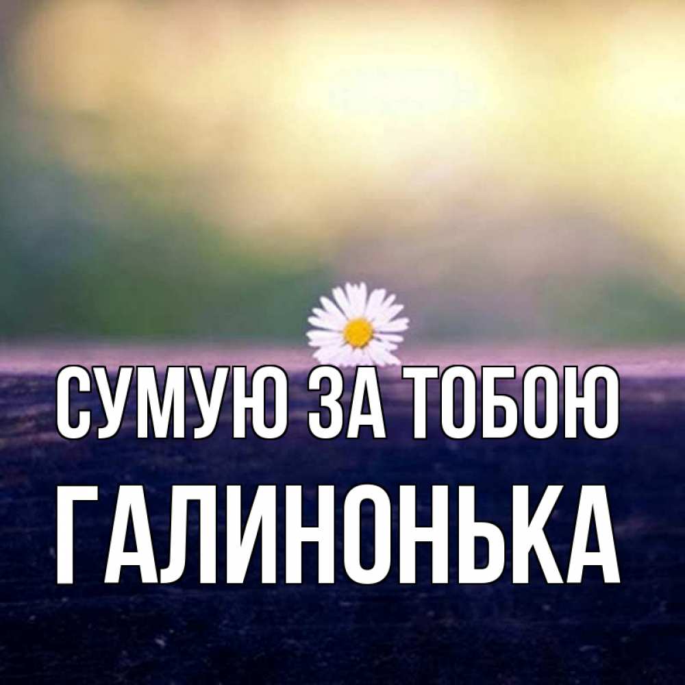 Открытка на каждый день з підписом, Галинонька Сумую за тобою приходи в гости Прикольна листівка з побажанням онлайн скачати безкоштовно 