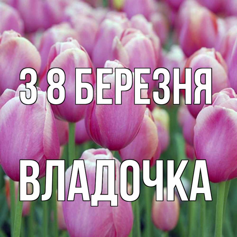Открытка на каждый день з підписом, Владочка З 8 БЕРЕЗНЯ на международный женский день 3 Прикольна листівка з побажанням онлайн скачати безкоштовно 