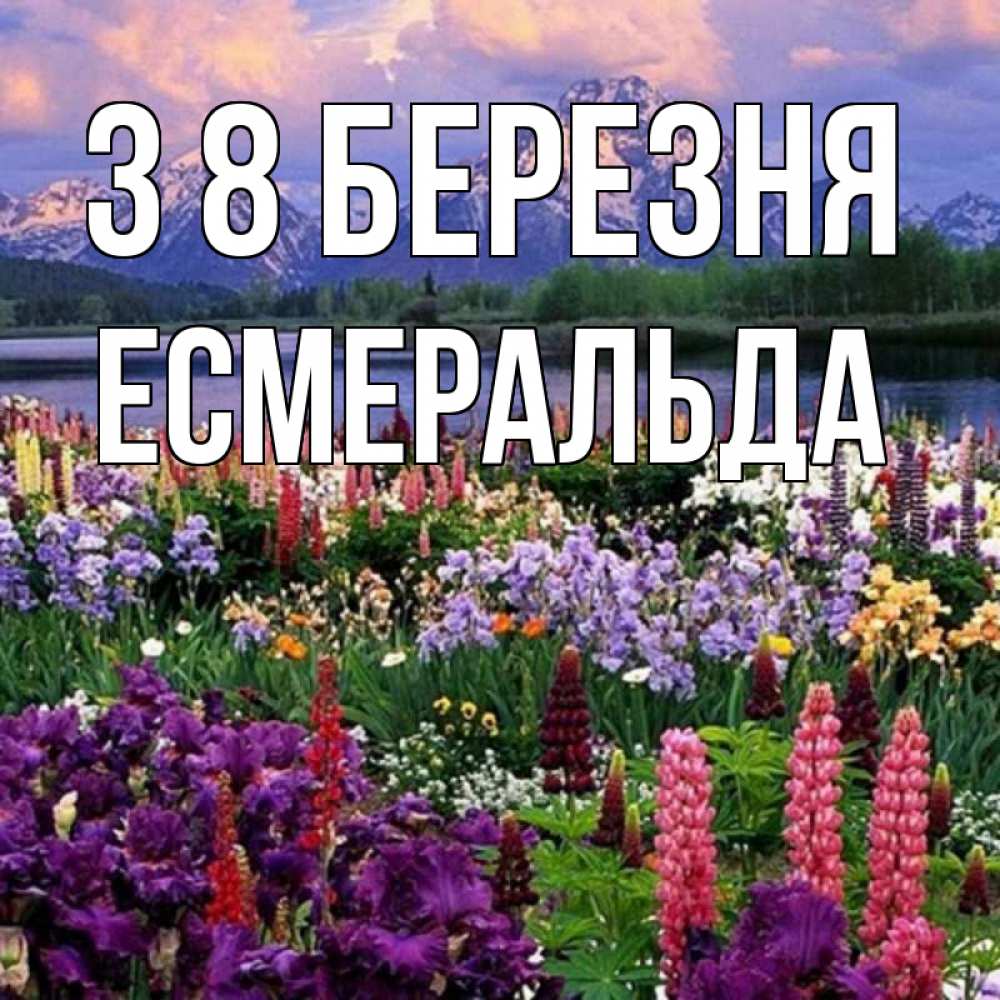 Открытка на каждый день з підписом, Есмеральда З 8 БЕРЕЗНЯ международный женский день Прикольна листівка з побажанням онлайн скачати безкоштовно 