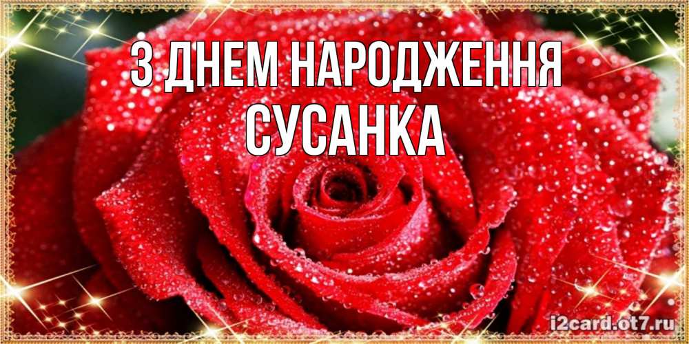 Открытка на каждый день з підписом, Сусанка З Днем народження роса и роза. открытка с красивой розой Прикольна листівка з побажанням онлайн скачати безкоштовно 