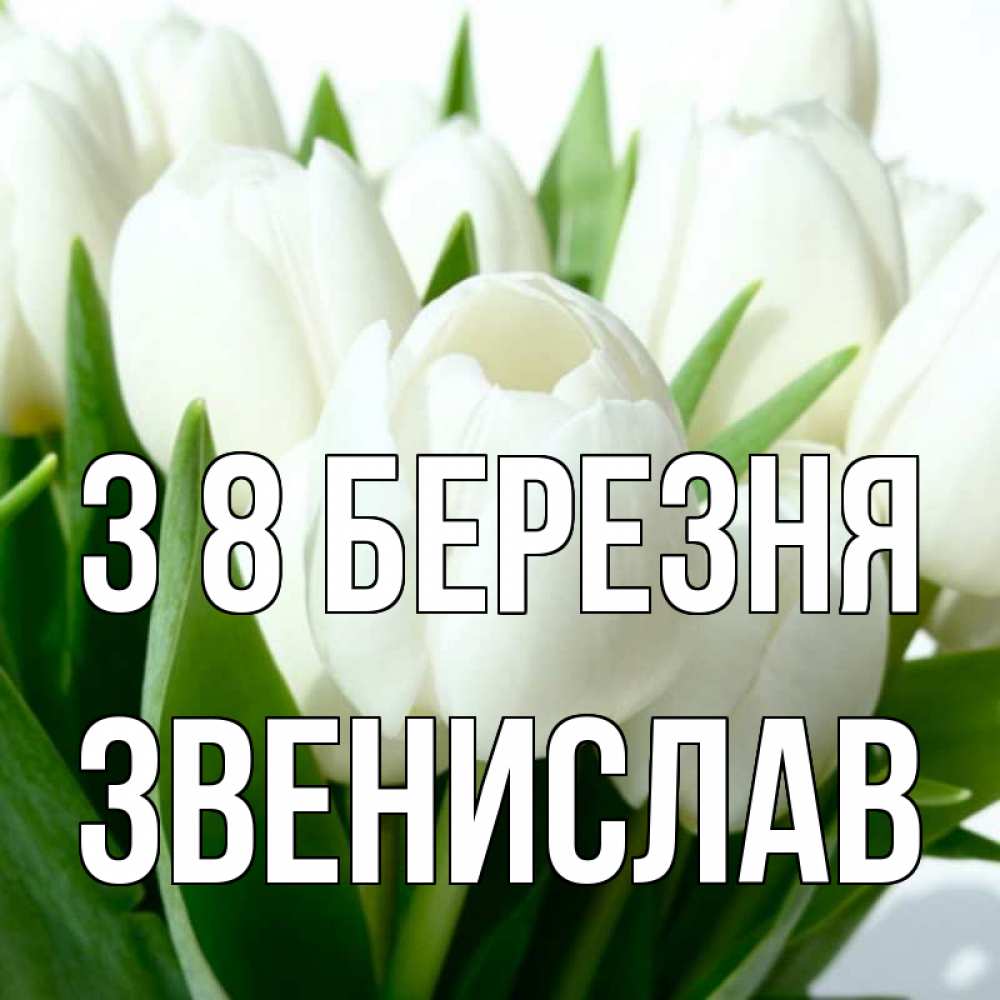 Открытка на каждый день з підписом, Звенислав З 8 БЕРЕЗНЯ цветы Прикольна листівка з побажанням онлайн скачати безкоштовно 