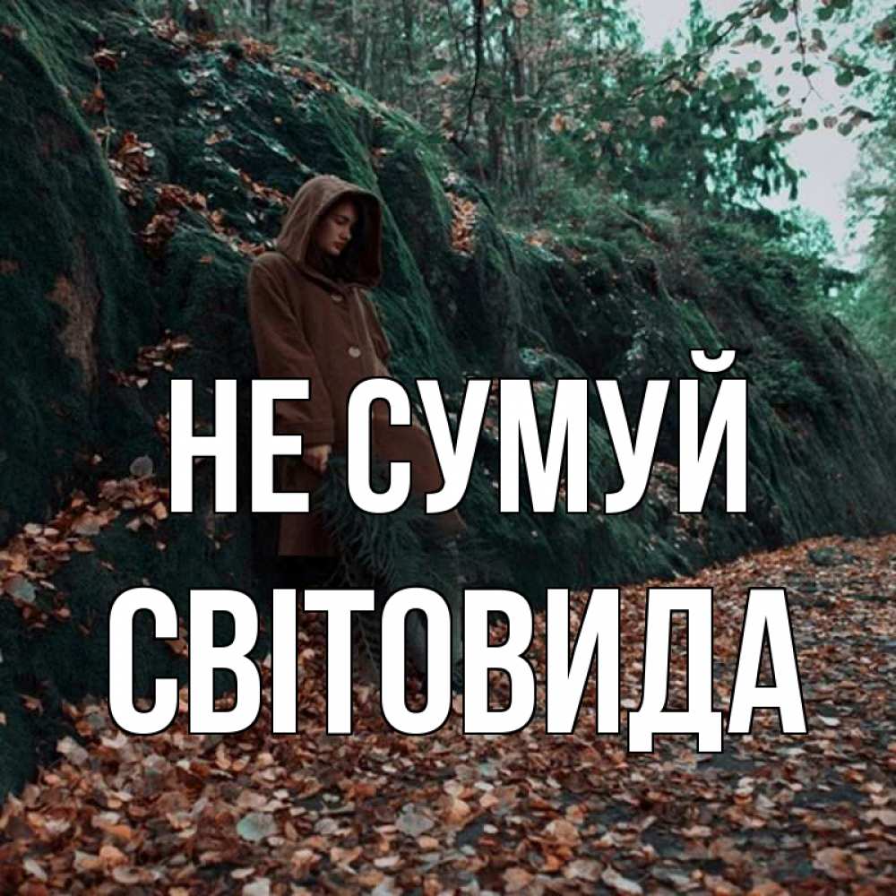 Открытка на каждый день з підписом, Світовида Не сумуй осенний лес Прикольна листівка з побажанням онлайн скачати безкоштовно 