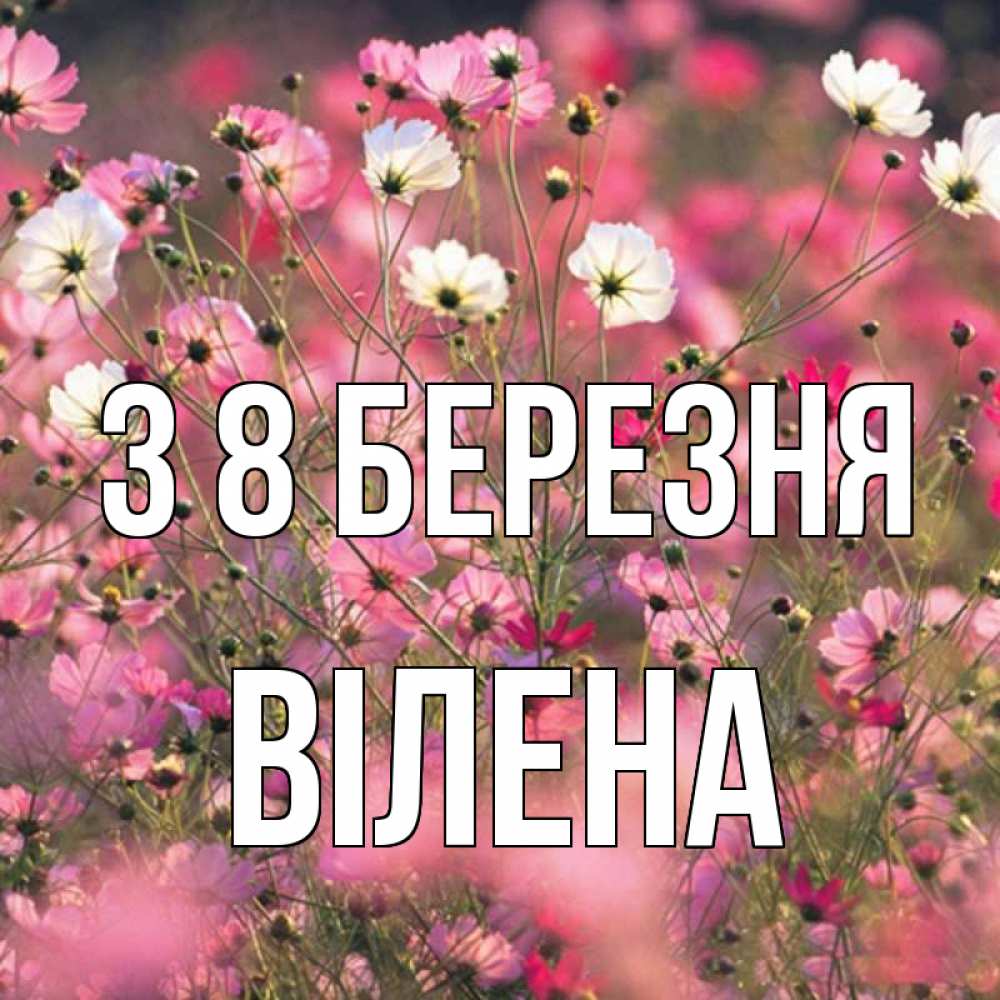 Открытка на каждый день з підписом, Вілена З 8 БЕРЕЗНЯ красиво 1 Прикольна листівка з побажанням онлайн скачати безкоштовно 