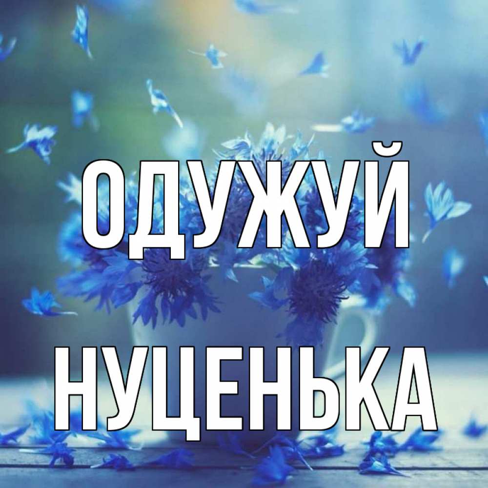 Открытка на каждый день з підписом, Нуценька Одужуй кружка с зельем и цветами Прикольна листівка з побажанням онлайн скачати безкоштовно 