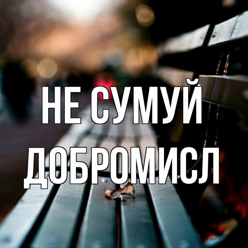 Открытка на каждый день з підписом, Добромисл Не сумуй размытый фон Прикольна листівка з побажанням онлайн скачати безкоштовно 