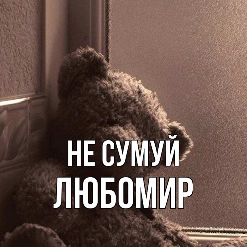 Открытка на каждый день з підписом, Любомир Не сумуй стекол рефленое Прикольна листівка з побажанням онлайн скачати безкоштовно 