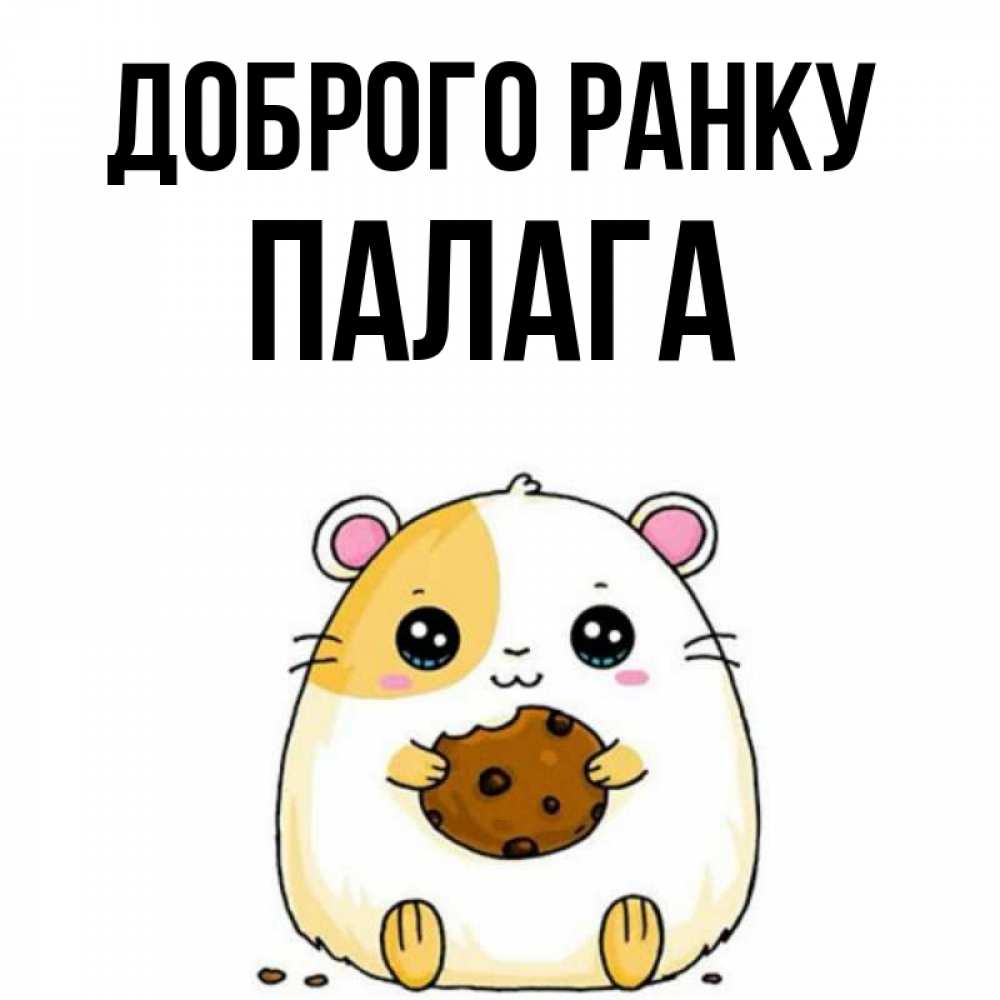 Открытка на каждый день з підписом, Палага Доброго ранку есть печеньку. Утречко Прикольна листівка з побажанням онлайн скачати безкоштовно 