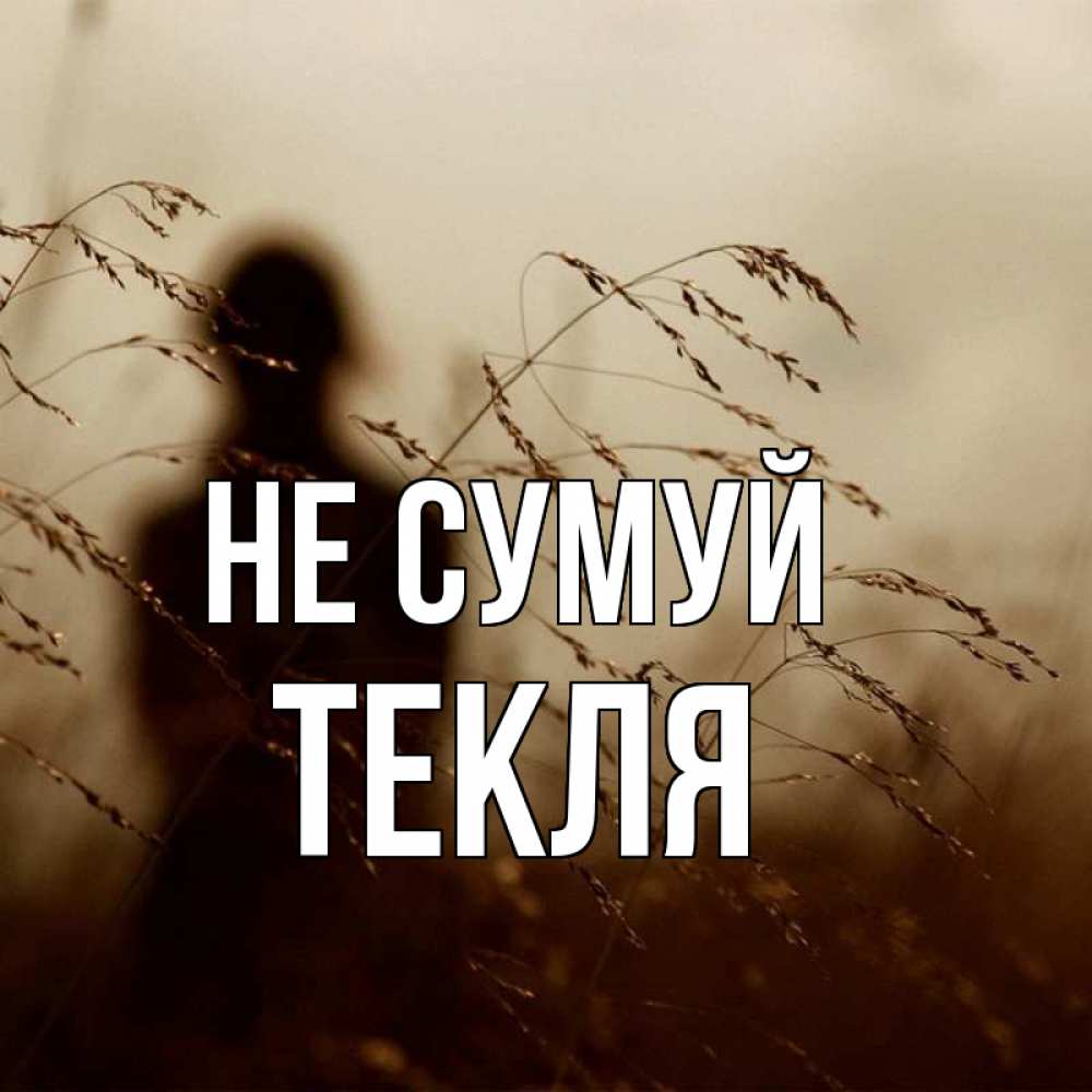 Открытка на каждый день з підписом, Текля Не сумуй грусть Прикольна листівка з побажанням онлайн скачати безкоштовно 