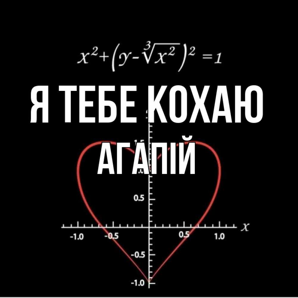 Открытка на каждый день з підписом, Агапій Я тебе кохаю сердечная формула Прикольна листівка з побажанням онлайн скачати безкоштовно 