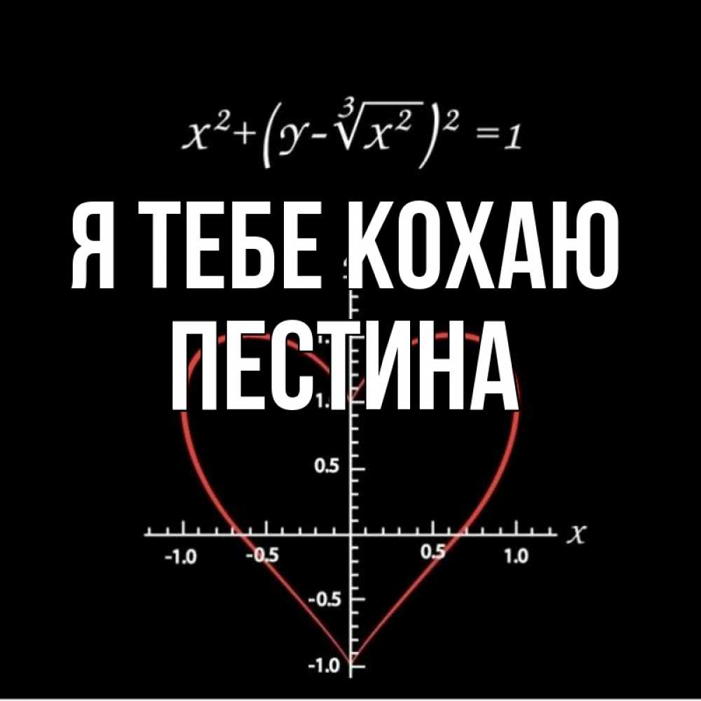 Открытка на каждый день з підписом, Пестина Я тебе кохаю сердечная формула Прикольна листівка з побажанням онлайн скачати безкоштовно 