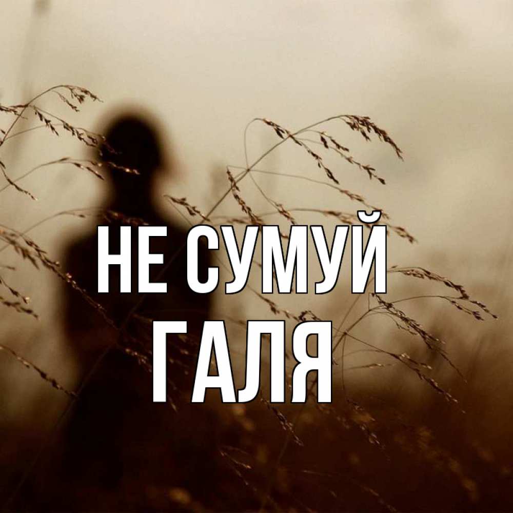 Открытка на каждый день з підписом, Галя Не сумуй грусть Прикольна листівка з побажанням онлайн скачати безкоштовно 