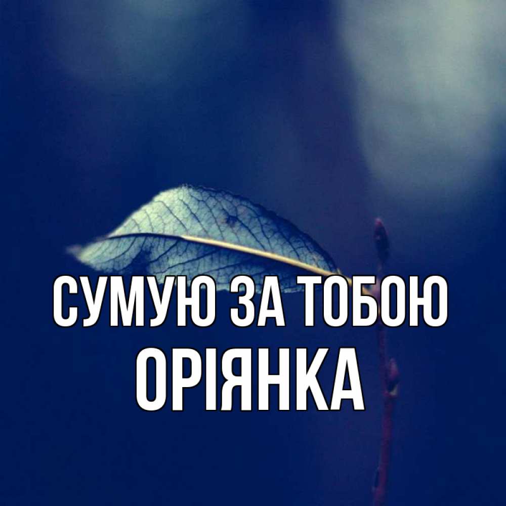 Открытка на каждый день з підписом, Оріянка Сумую за тобою одна ветка 1 Прикольна листівка з побажанням онлайн скачати безкоштовно 