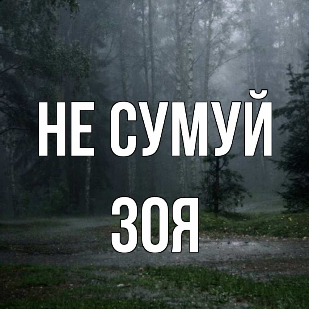 Открытка на каждый день з підписом, Зоя Не сумуй осень Прикольна листівка з побажанням онлайн скачати безкоштовно 