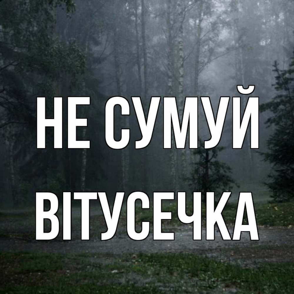 Открытка на каждый день з підписом, Вітусечка Не сумуй осень Прикольна листівка з побажанням онлайн скачати безкоштовно 
