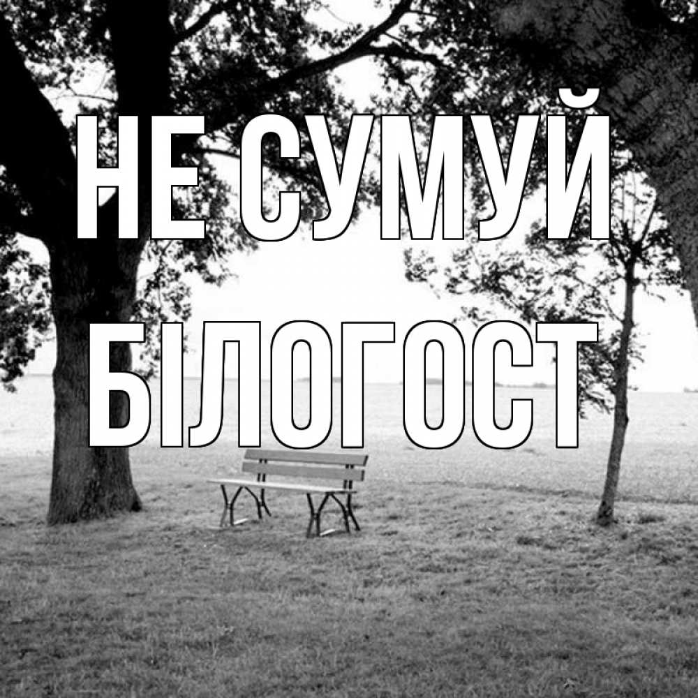 Открытка на каждый день з підписом, Білогост Не сумуй мощное дерево Прикольна листівка з побажанням онлайн скачати безкоштовно 
