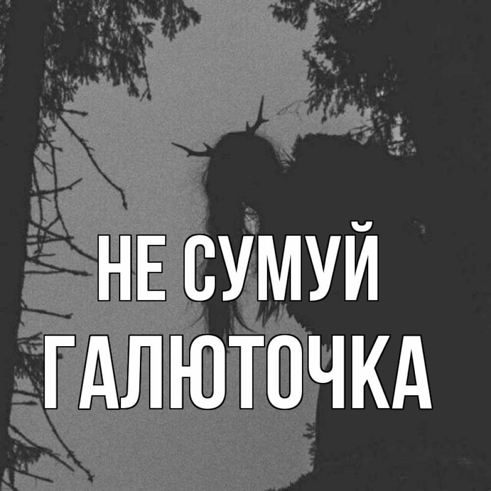 Открытка на каждый день з підписом, Галюточка Не сумуй чудище лесное Прикольна листівка з побажанням онлайн скачати безкоштовно 