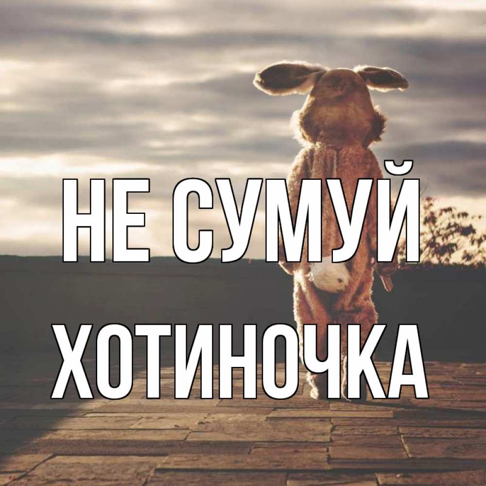 Открытка на каждый день з підписом, Хотиночка Не сумуй со спины Прикольна листівка з побажанням онлайн скачати безкоштовно 