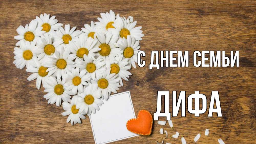 Открытка на каждый день з підписом, Дифа С днем семьи с днем семьи Прикольна листівка з побажанням онлайн скачати безкоштовно 